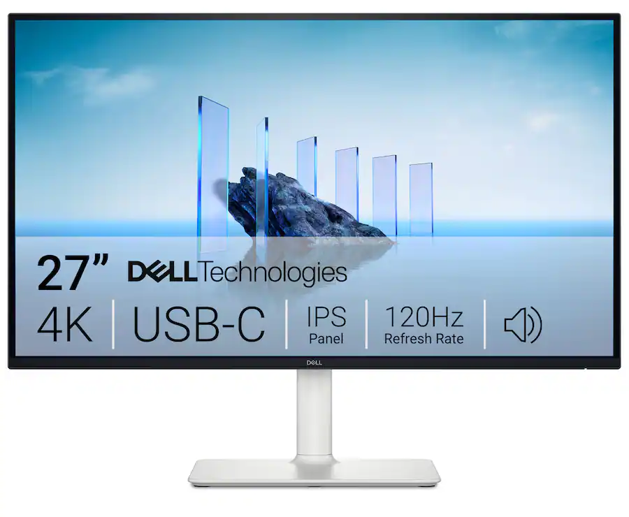 Dell - S2725QC 27" IPS LED 4K UHD 120Hz 8ms FreeSync Premium Monitor with HDR (HDMI, DisplayPort, USB) - Ash White