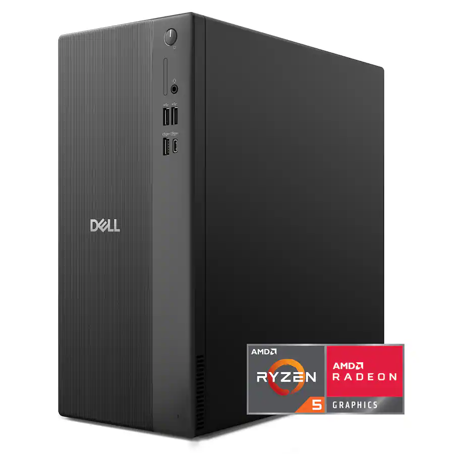 Dell - DT1265 Desktop - AMD Ryzen 5 150 2025 - 16GB Memory - AMD Radeon 660M - 512GB Storage - Black