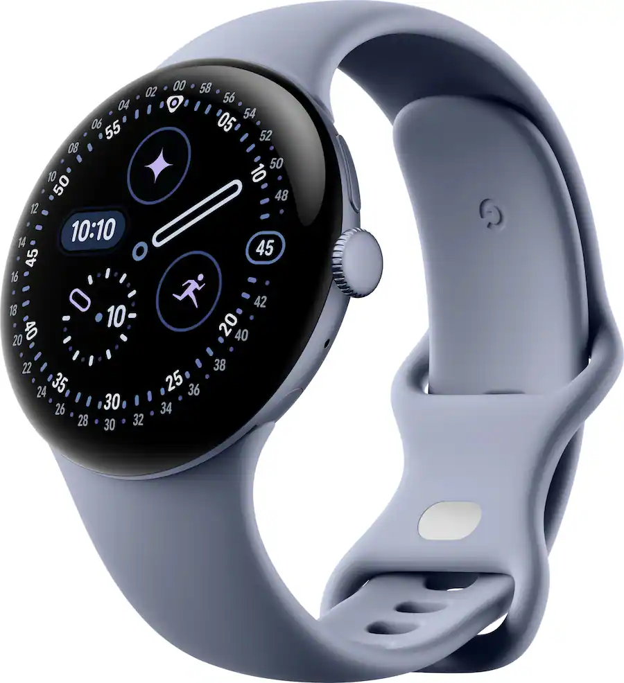 Google - Pixel Watch 4 (45mm) - Wi-Fi - Satin Moonstone Case - Moonstone Band - (2025)