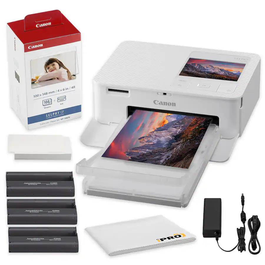 Canon - SELPHY CP1500 Compact Photo Printer - White