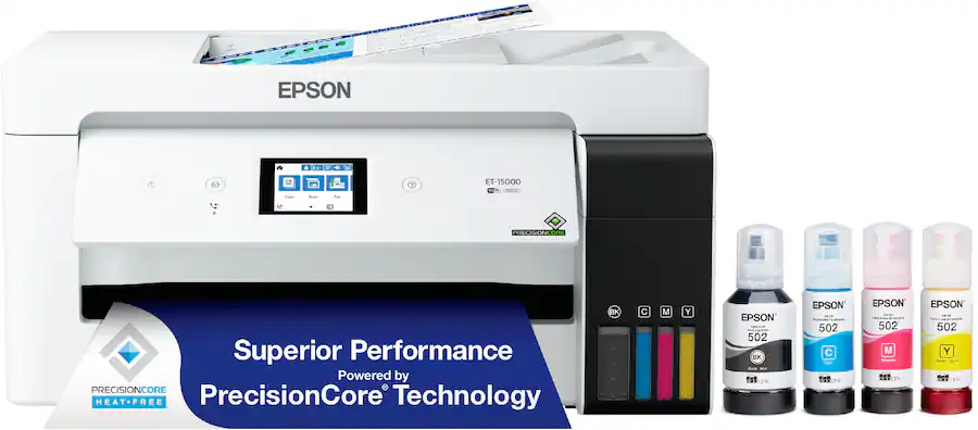 Epson - EcoTank ET-15000 Wireless All-In-One Supertank Inkjet Printer - White