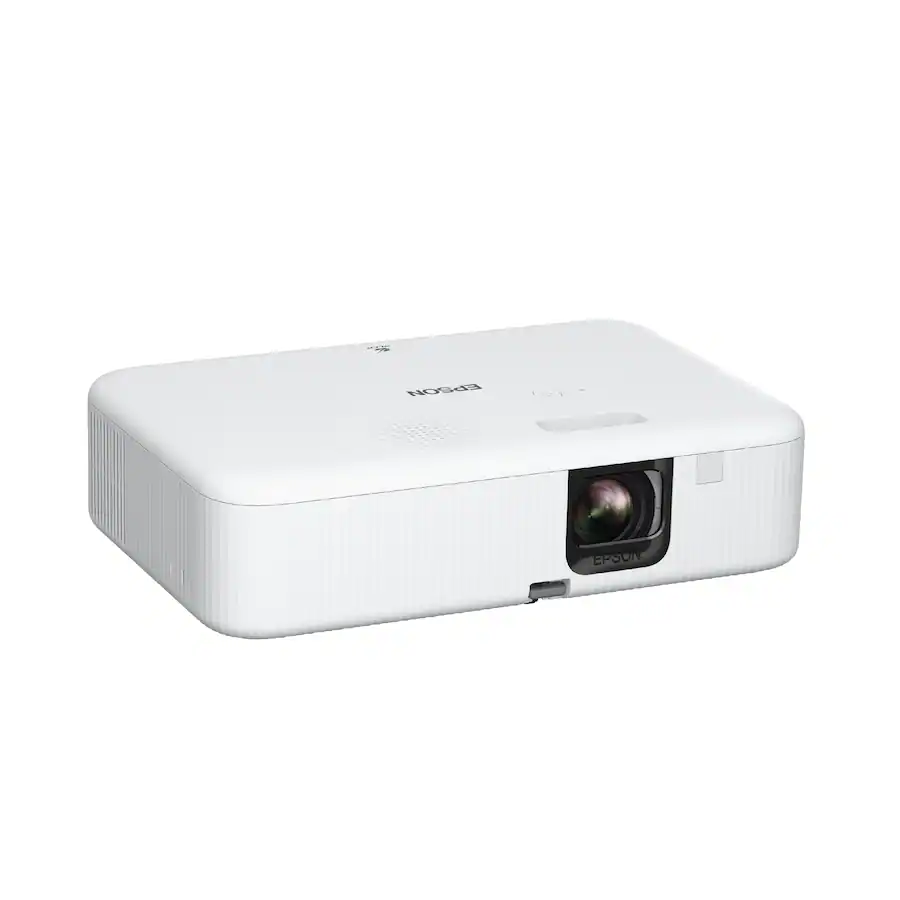 Epson - EpiqVision Flex CO-FH02 Smart Streaming Portable Projector, 3,000 Lumens Color & Brightness, 3LCD 1080p Android TV - White