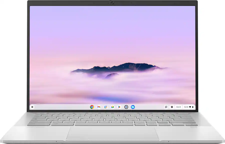 ASUS - ExpertBook CX54 14" 2K Chromebook Plus Touch Screen Laptop with Google AI - Intel Core Ultra 5 - 16GB Memory - 256GB SSD - Fog Silver