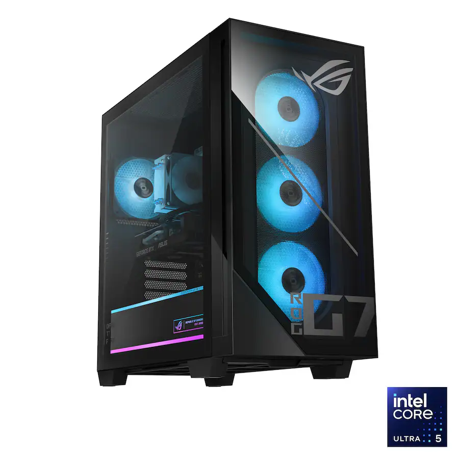 ASUS - ROG G700 Gaming Desktop - Intel Core Ultra 5 225F (2025) - 16GB Memory - NVIDIA GeForce RTX 5060 8GB - 1TB Storage - Black