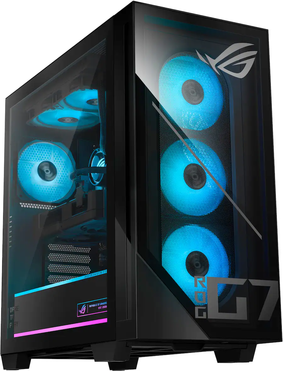ASUS - ROG GM700 Gaming Desktop - AMD Ryzen 7 8700F (2024) - 32GB Memory - NVIDIA GeForce RTX 5060Ti 16GB - 1TB Storage - Black