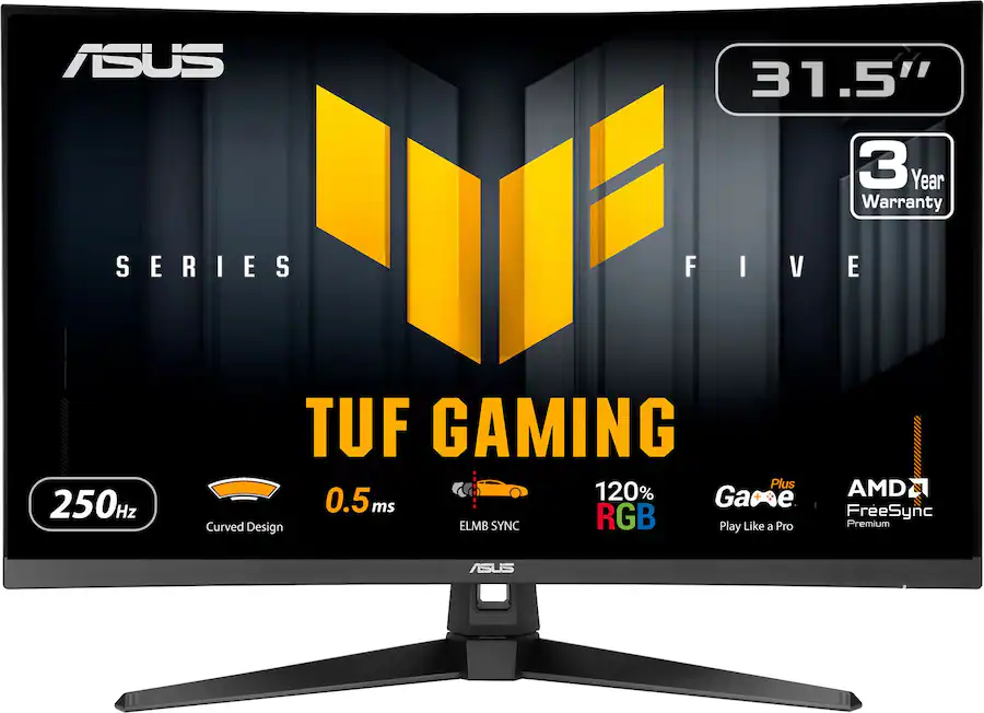 ASUS - TUF Gaming 32" FHD VA 250Hz 0.5ms Curved Gaming Monitor with FreeSync Premium and HDR (DisplayPort, HDMI) - Black