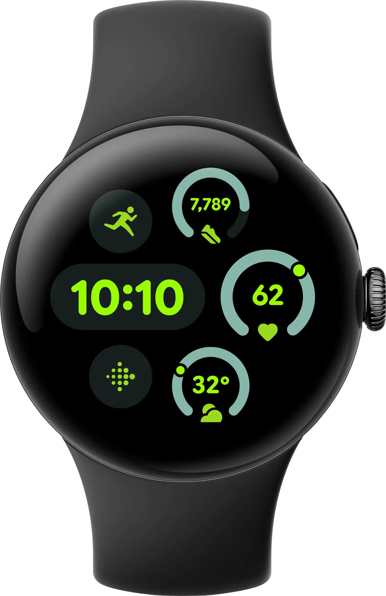 Google - Pixel Watch 3 (41mm) Smartwatch with Obsidian Band - Wi-Fi - Matte Black-Matte Black