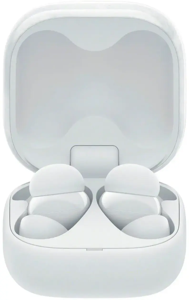 Sony - Link Buds Fit True Wireless Noise Canceling Earbuds - White-White