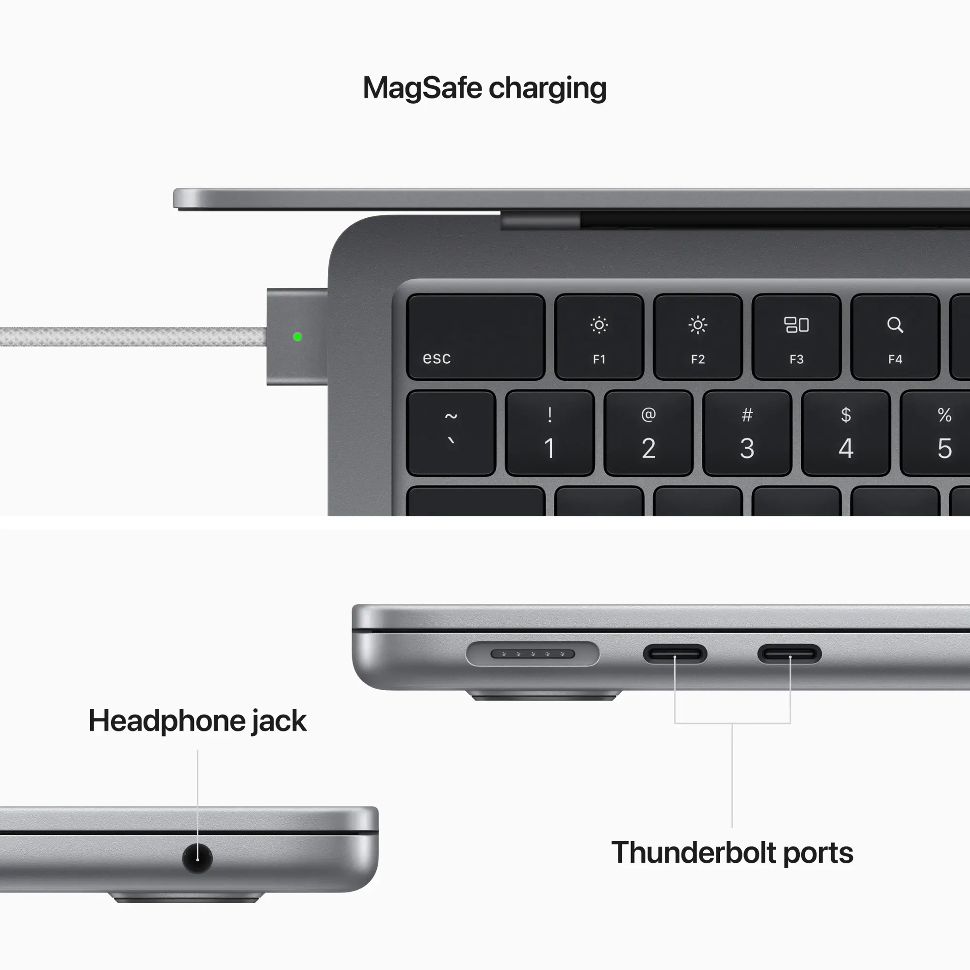 Apple - MacBook Air 13.6" Laptop - M2 chip Built for Apple Intelligence - 8GB Memory - 512GB SSD - Space Gray