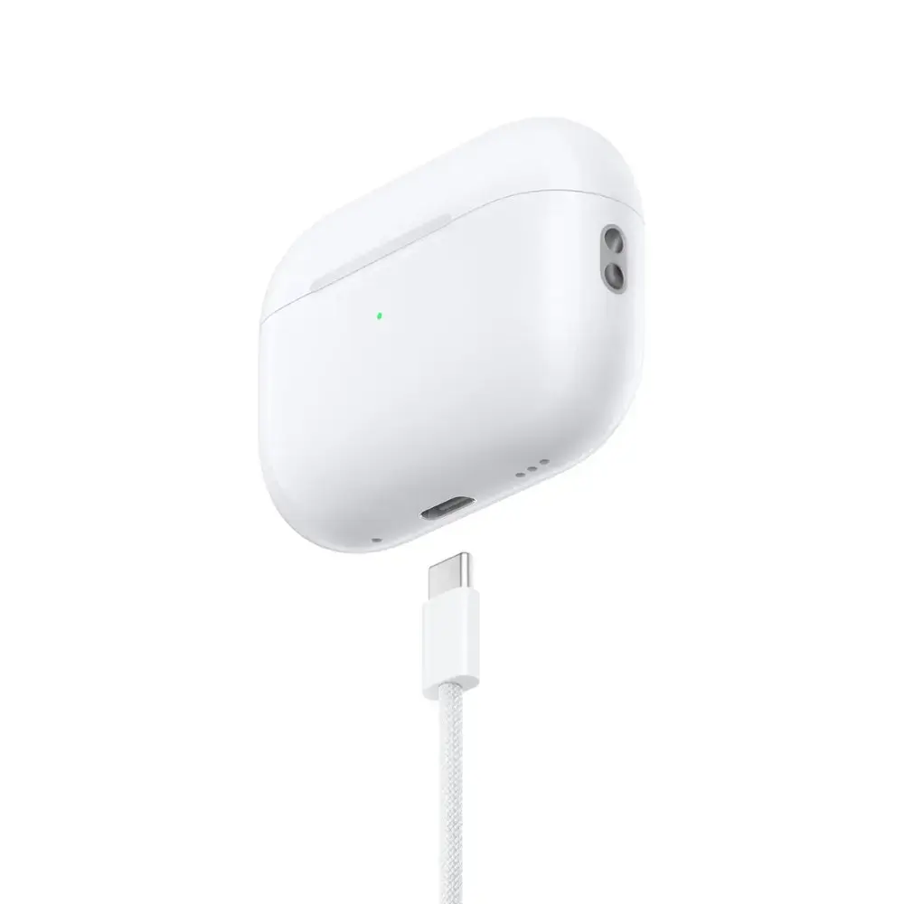 Apple - Air Pods Pro 2, Wireless Active Noise Cancelling Earbuds with Hearing Aid Feature - White