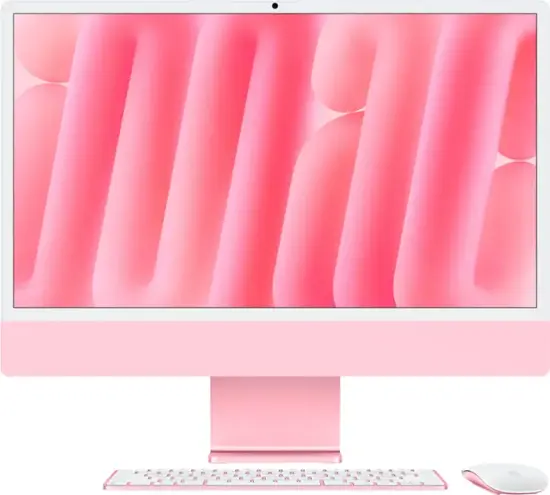 Apple - iMac 24-inch All-in-One - M4 chip - Built for Apple Intelligence - 8 Core CPU - 8 Core GPU - 16GB Memory - 256GB SSD - Pink