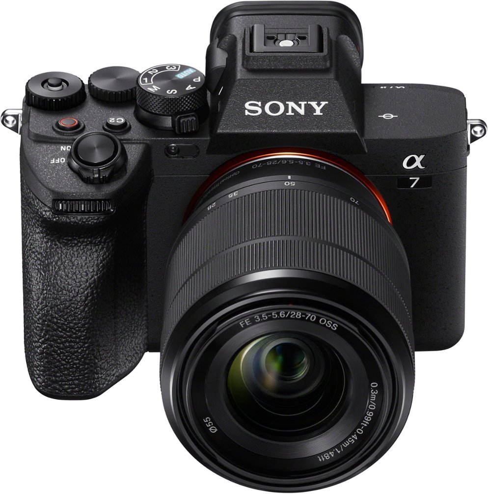Sony - Alpha 7 IV Full-frame Mirrorless Interchangeable Lens Camera with SEL2870 Lens - Black-Black