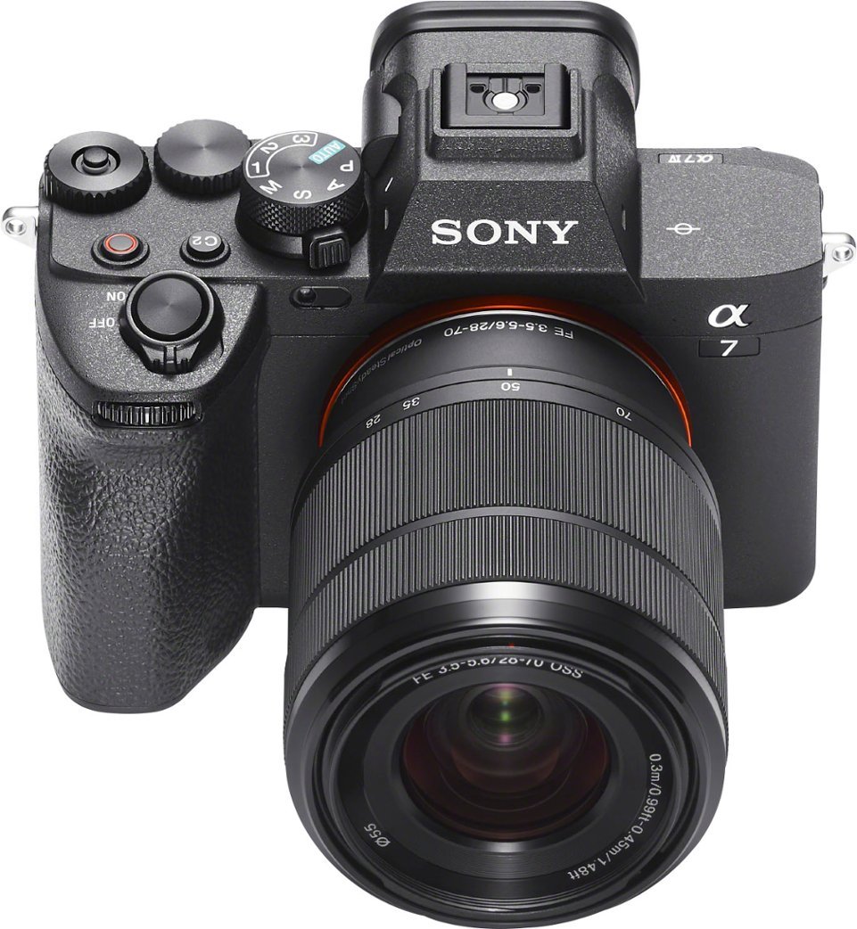 Sony - Alpha 7 IV Full-frame Mirrorless Interchangeable Lens Camera with SEL2870 Lens - Black-Black