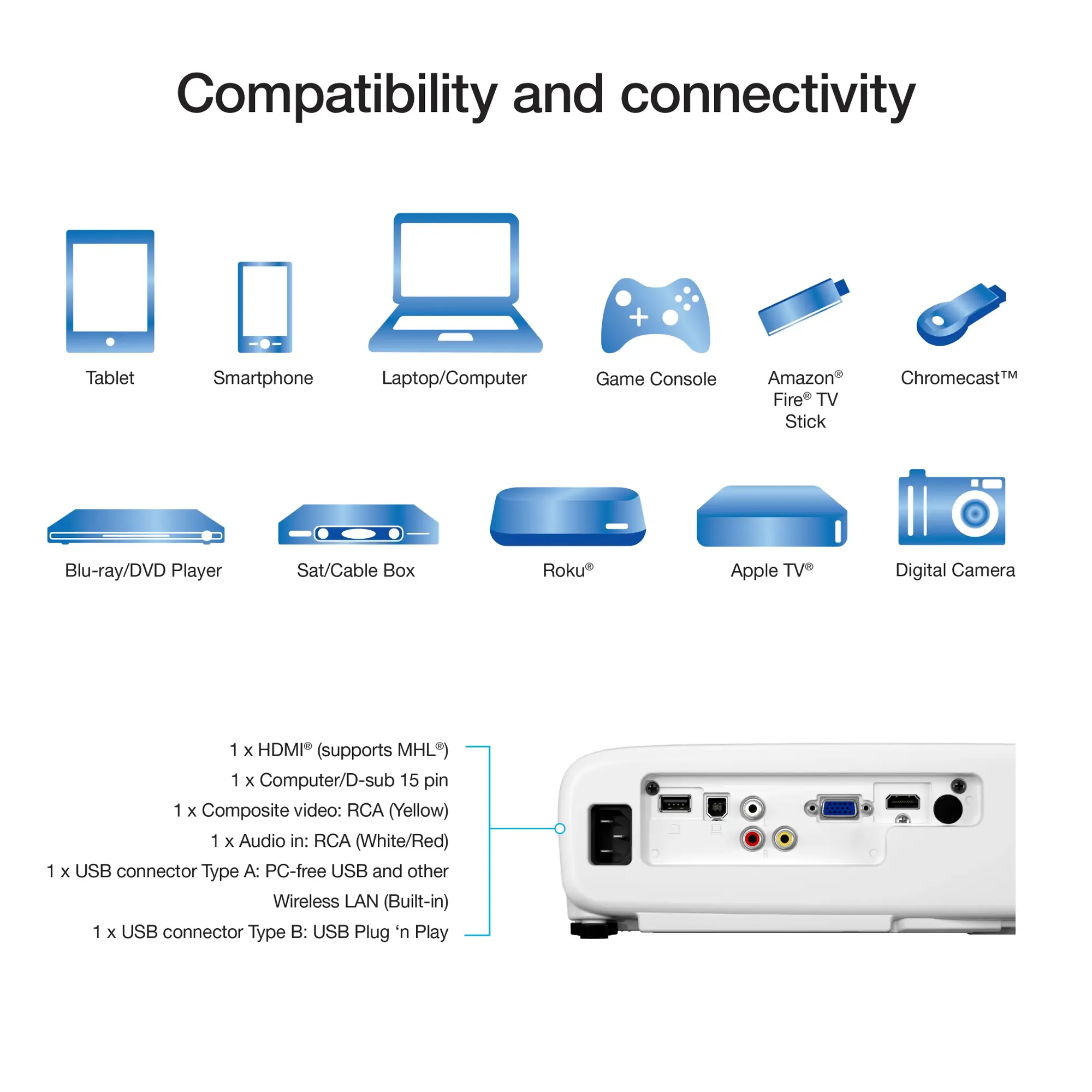 Epson - Pro EX7280 3LCD WXGA Projector with Built-in Speaker - White-White