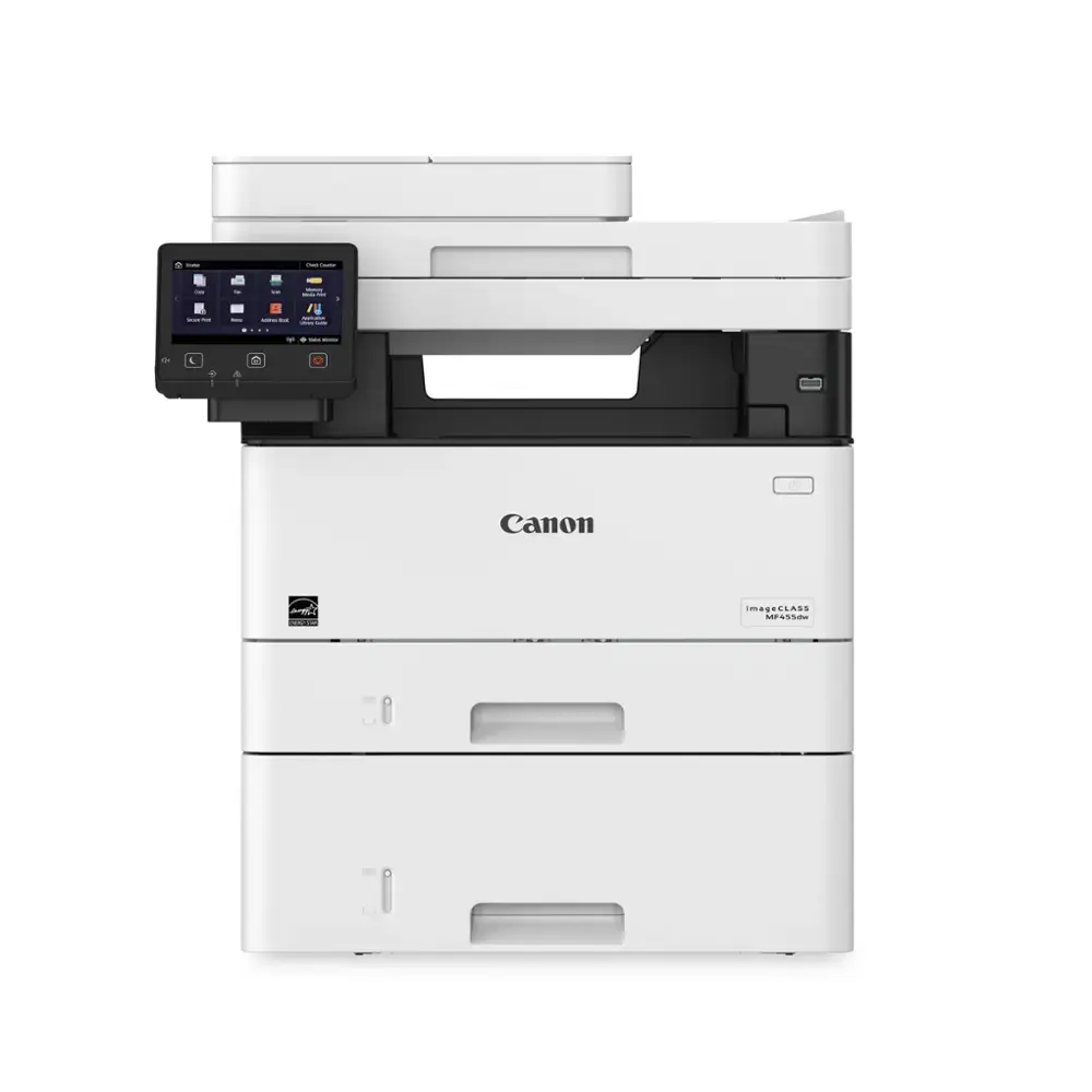 Canon - imageCLASS MF455dw Wireless Black-and-White All-In-One Laser Printer with Fax - White-White