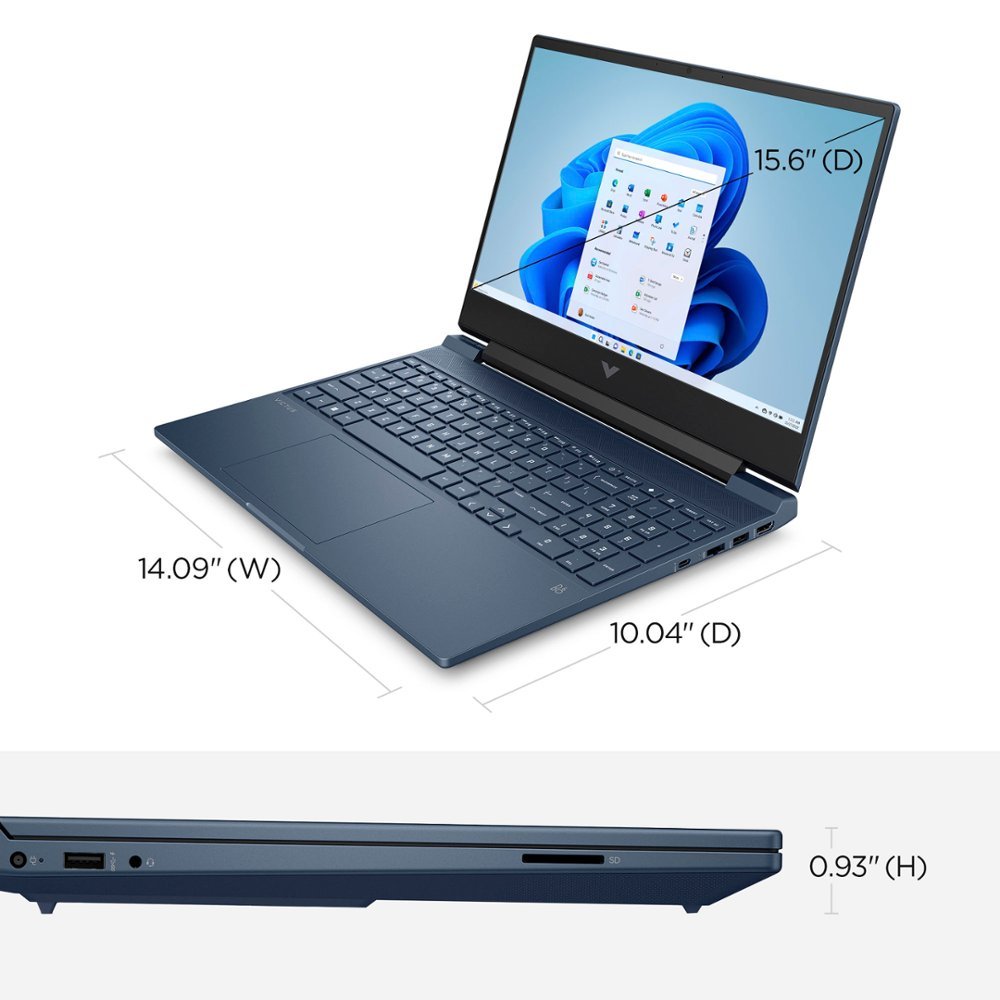 HP - Victus 15.6" Full HD 144Hz Gaming Laptop - Intel Core i5-13420H - 8GB Memory - NVIDIA GeForce RTX 3050 - 512GB SSD - Performance Blue-15.6 inches-Intel 13th Generation Core i5-8 GB Memory-512 GB-Performance Blue