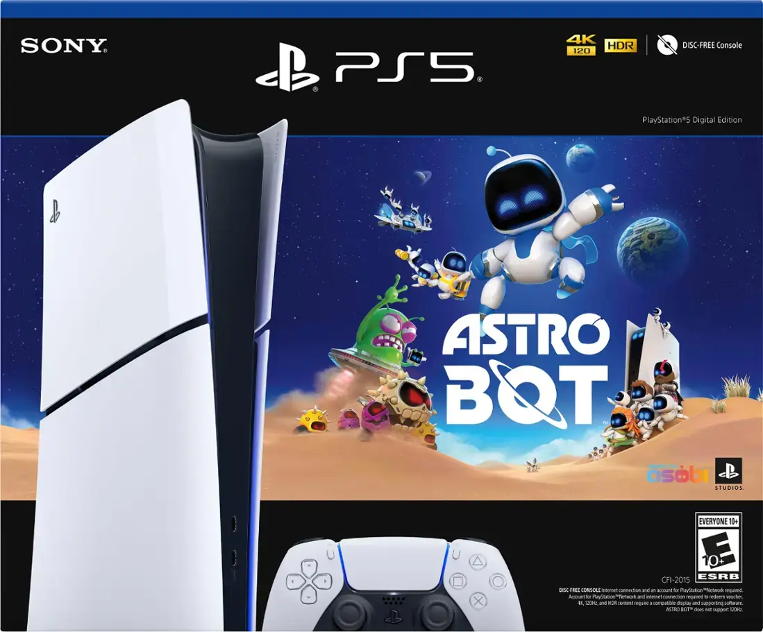 Sony - PlayStation 5 Slim Console Digital Edition - ASTRO BOT Bundle - White