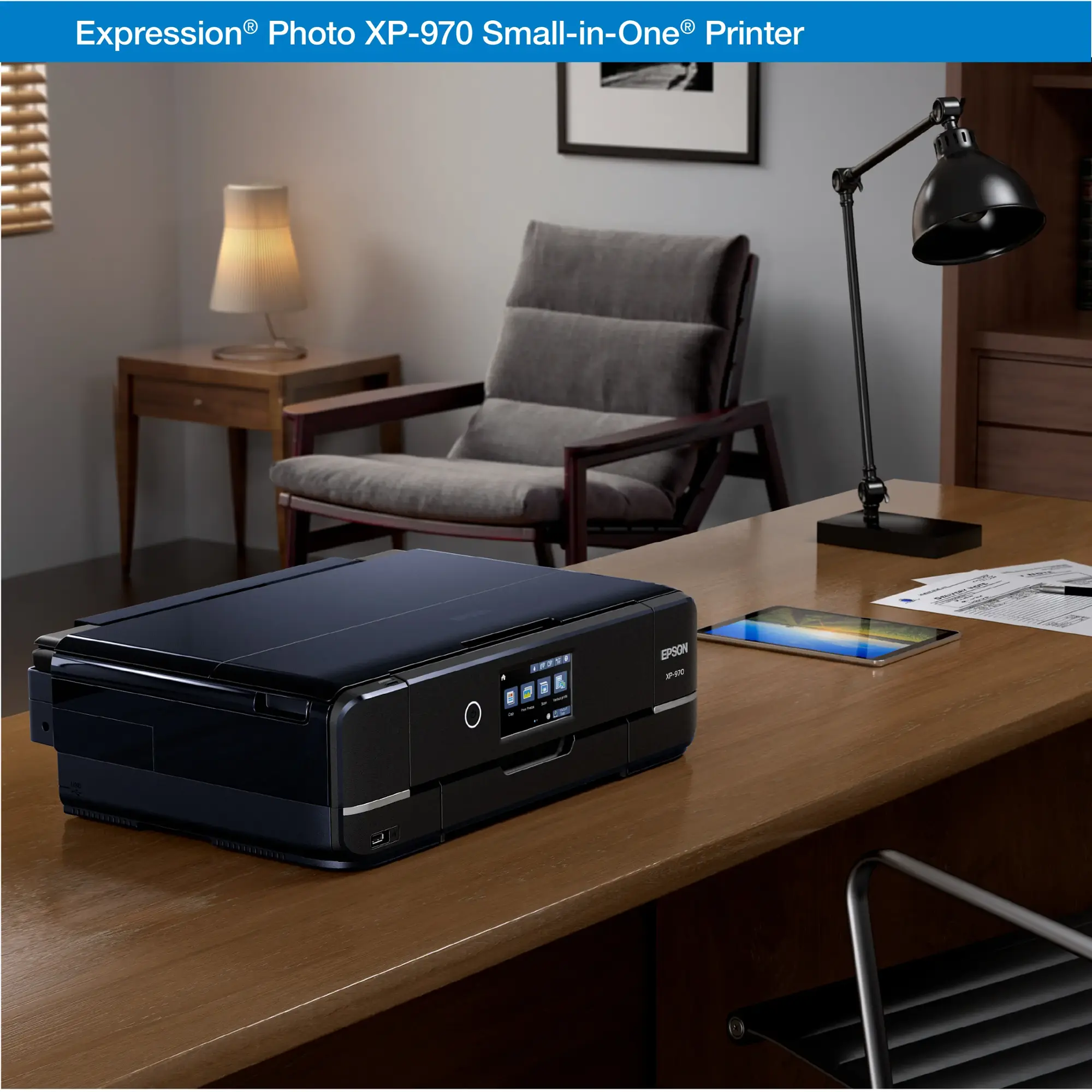 Epson - Expression Photo XP-970 Wireless All-In-One Printer - Black-Black