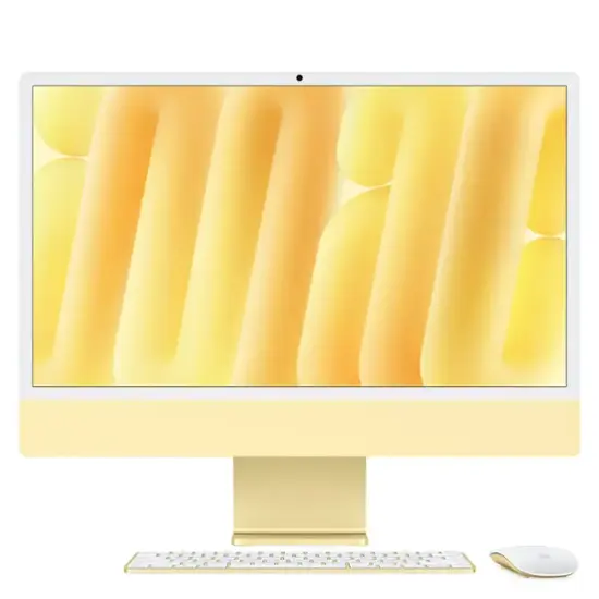 Apple - iMac 24-inch All-in-One - M4 chip - Built for Apple Intelligence - 10 Core CPU - 10 Core GPU - 16GB Memory - 256GB SSD - Yellow