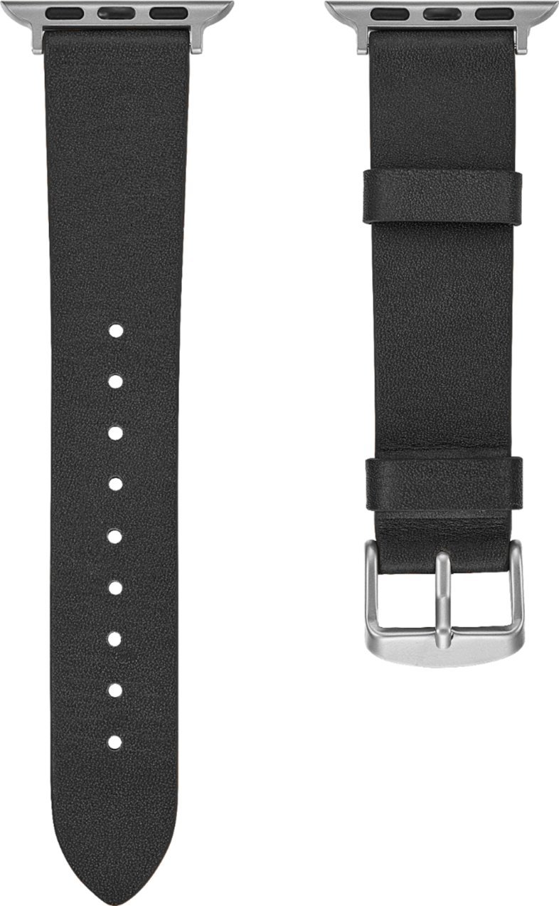 Platinum™ - Horween Leather Band for Apple Watch 38mm, 40mm, 41mm and Apple Watch Series 8 41mm - Black