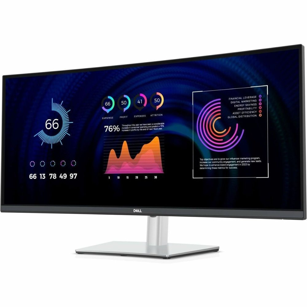 Dell - 34.1" IPS LED Curved 120Hz Monitor (USB, HDMI) - Black-34.1 inches-Black