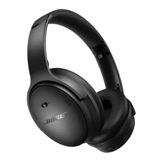 Bose - QuietComfort Wireless Noise Cancelling Over-the-Ear Headphones - Black-Black