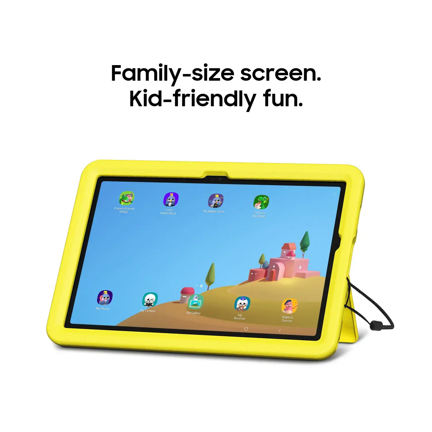 Samsung - Galaxy Tab A9+ Kids Edition 11" 64GB with Puffy Cover - Wi-Fi - Yellow