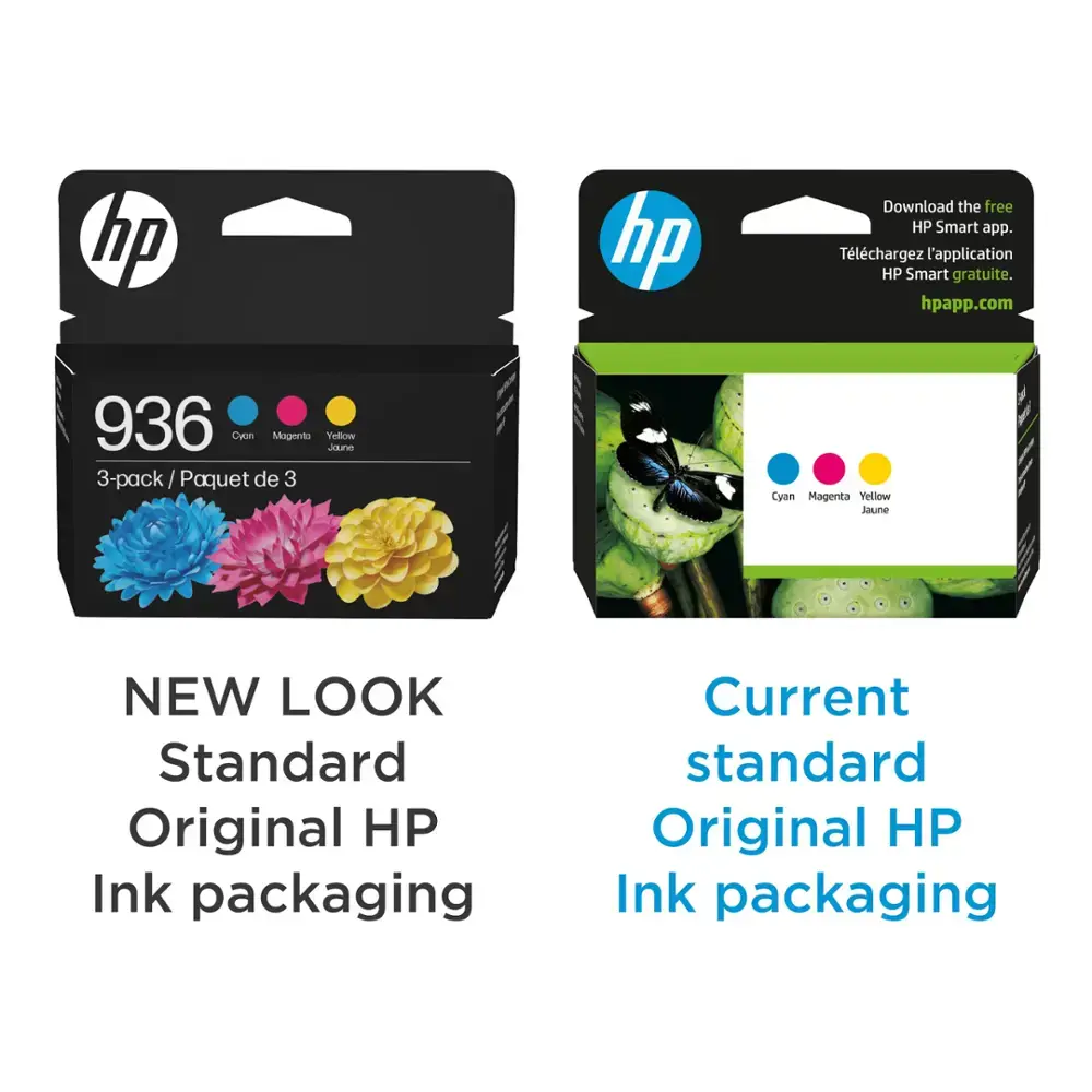 HP - 936 3-Pack Standard Capacity Ink Cartridges - Cyan/Magenta/Yellow-Cyan/Magenta/Yellow