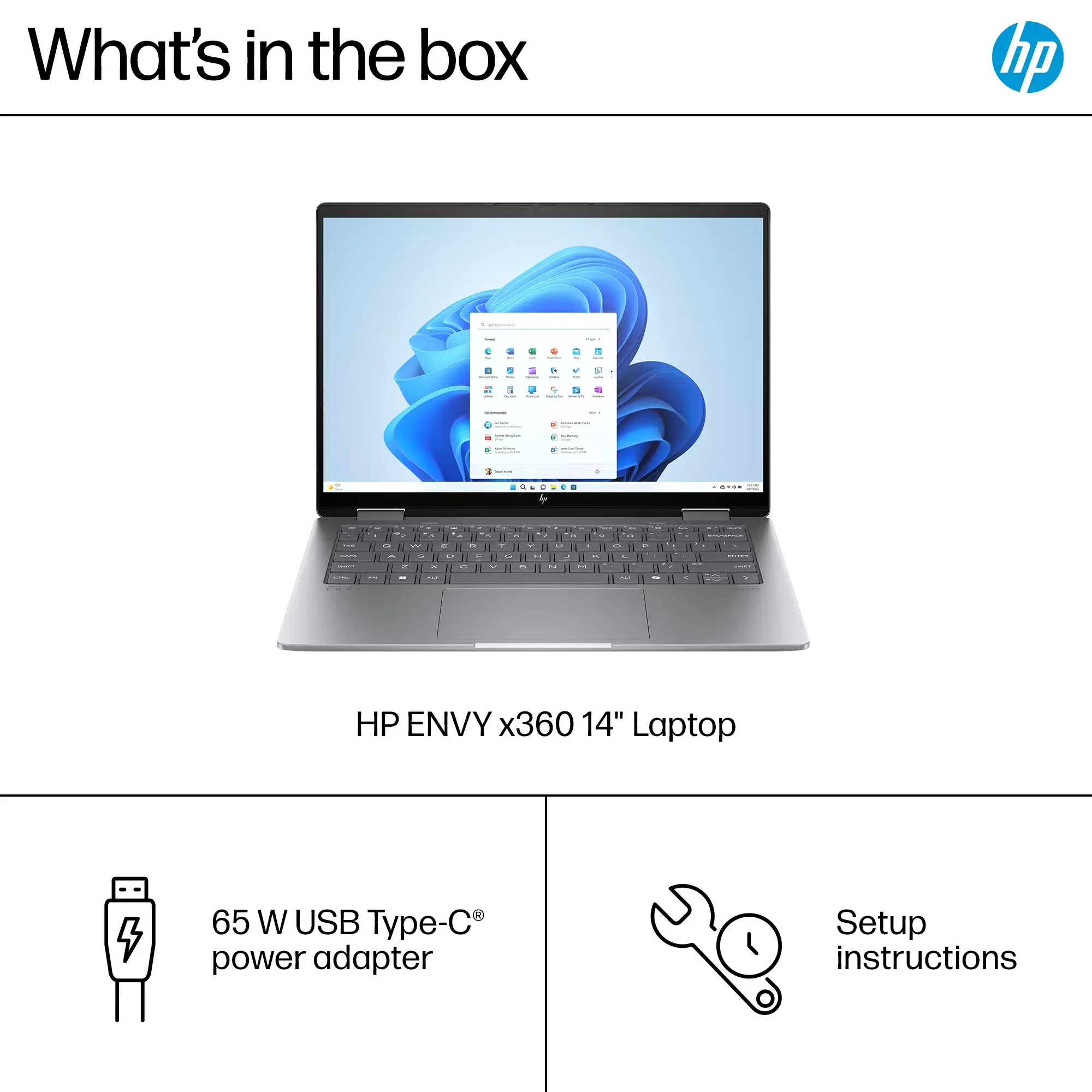 HP - Envy 2-in-1 14" 2K Touch-Screen Laptop - Intel Core Ultra 7 - 32GB Memory - 1TB SSD - Meteor Silver