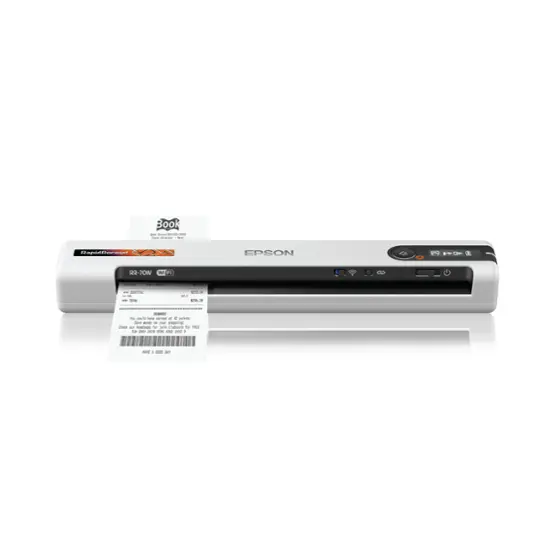 Epson - RapidReceipt RR-70W Wireless Mobile Receipt and Color Document Scanner - White-White