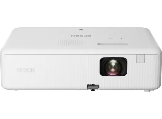 Epson - EpiqVision Flex CO-W01 Portable Projector, 3-Chip 3LCD, Built-in Speaker, 300-Inch Home Entertainment and Work - White-White