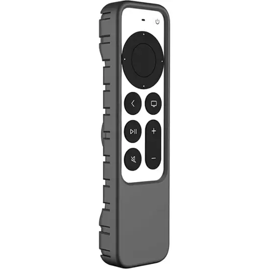 SaharaCase - Apple TV 4K Remote Silicone Case for Apple AirTag - Black