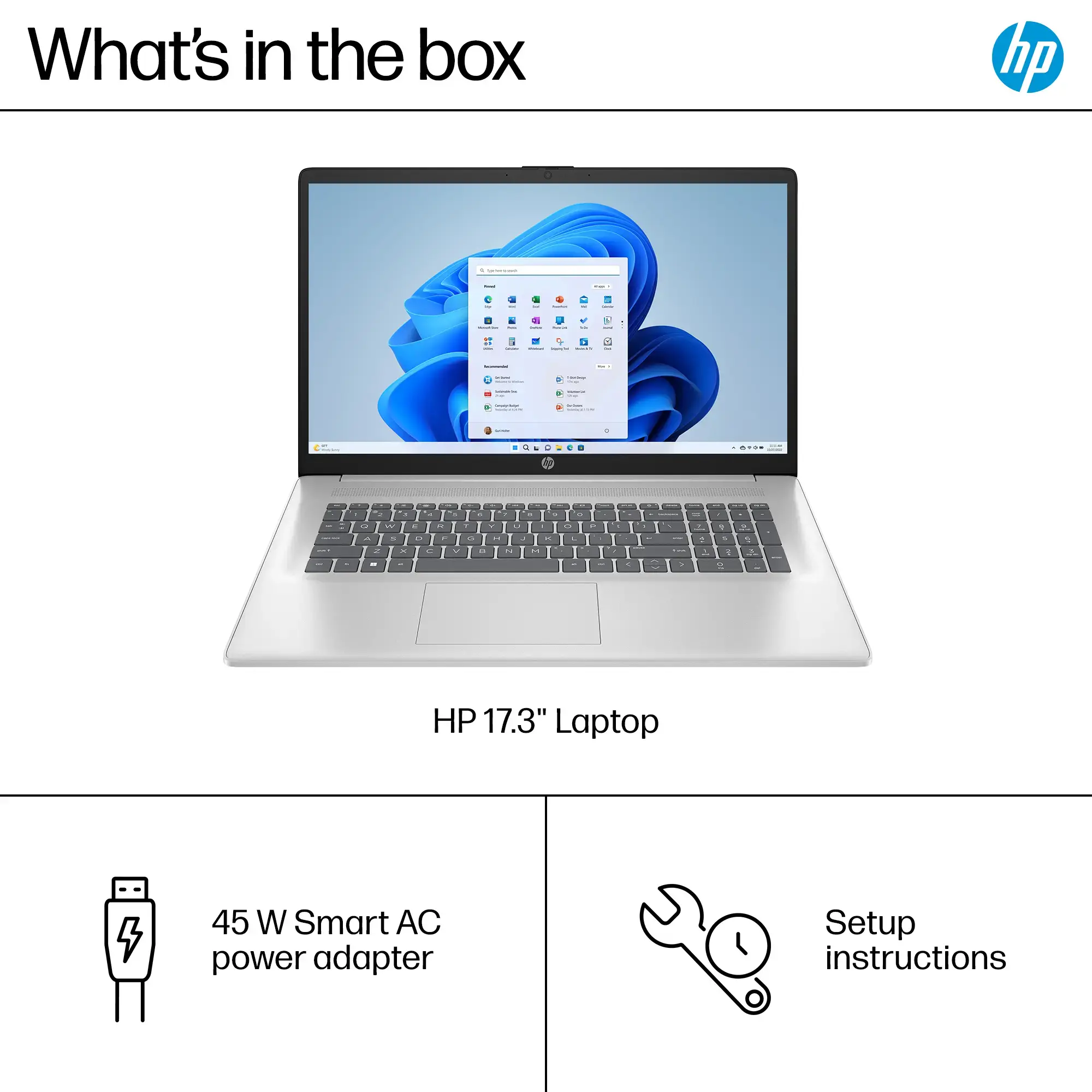 HP - 17.3" Full HD Laptop - AMD Ryzen 5 - 8GB Memory - 512GB SSD - Natural Silver-17.3 inches-AMD Ryzen 5 7000 Series-8 GB Memory-512 GB-Natural Silver