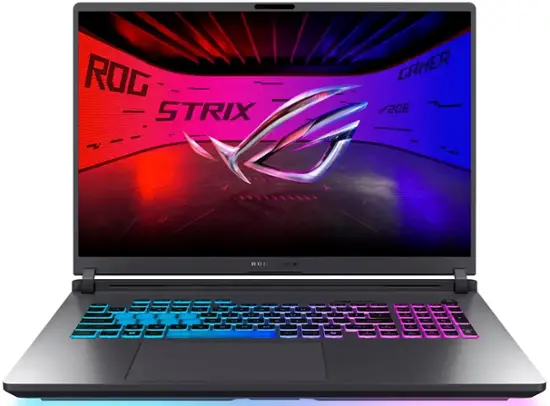 ASUS - ROG Strix G18 18" 2.5K 240Hz Gaming Laptop - Intel Core Ultra 9 HX - 32GB RAM - NVIDIA GeForce RTX 5080 - 2TB SSD - Eclipse Gray