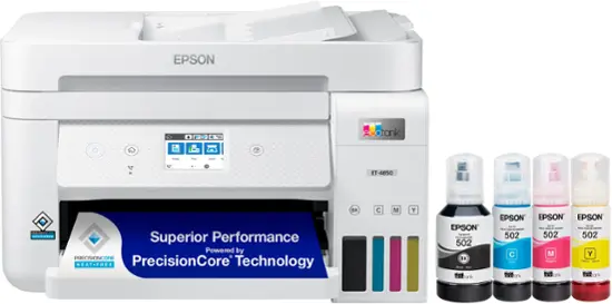 Epson - EcoTank ET-4850 All-in-One Supertank Inkjet Printer - White-White