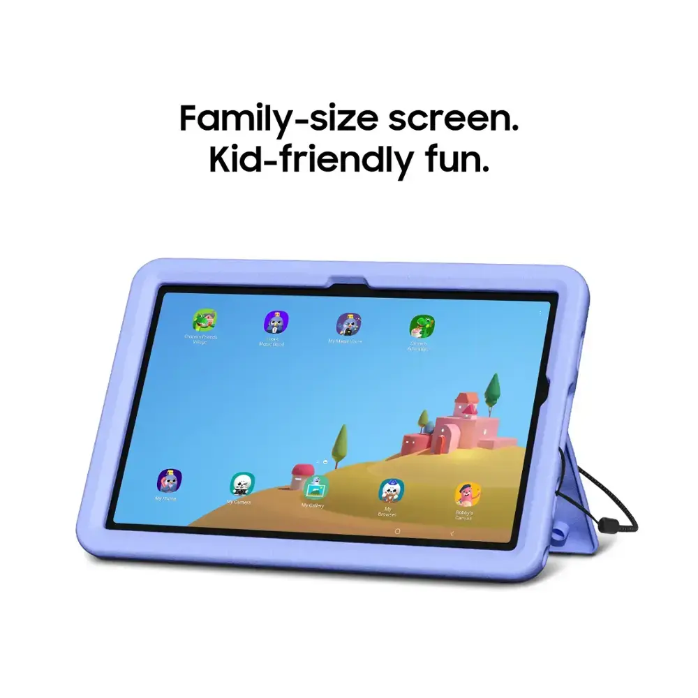 Samsung - Galaxy Tab A9+ Kids Edition 11" 64GB with Puffy Cover - Wi-Fi - Purple