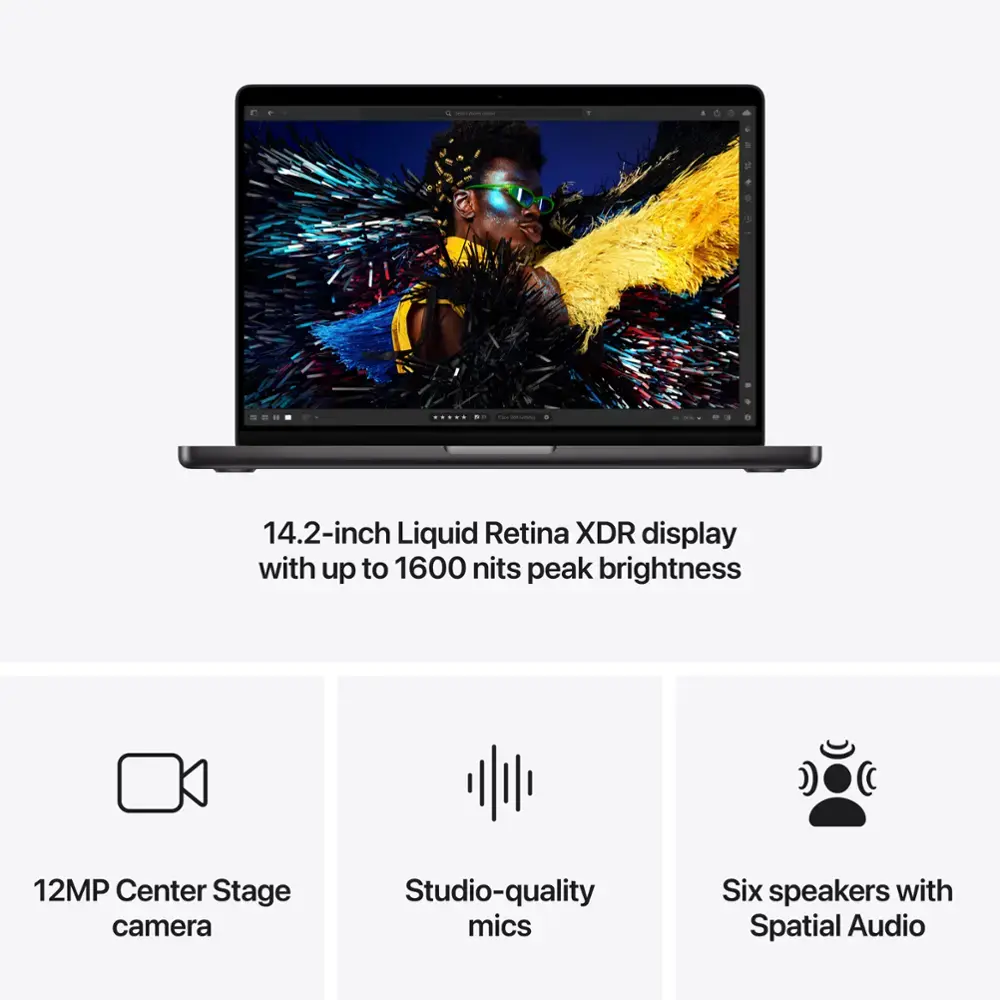 Apple - MacBook Pro 14-inch Apple M4 Pro chip Built for Apple Intelligence - 24GB Memory - 512GB SSD - Space Black-14 inches-Apple M4 Pro-24 GB Memory-512 GB-Space Black