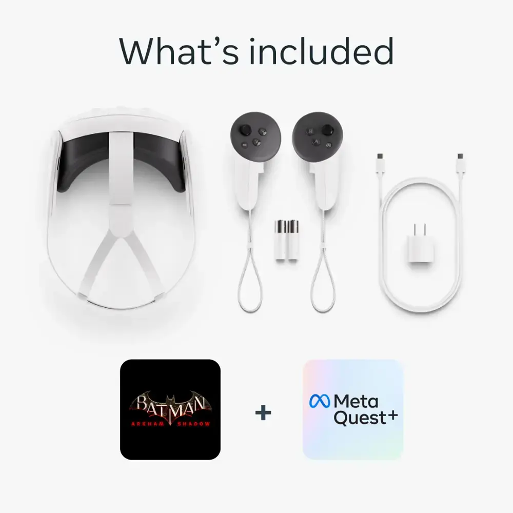 Meta Quest 3S 128GB — Get Batman: Arkham Shadow and 3-Month Trial of Meta Quest+ Included — All-In-One Headset - White