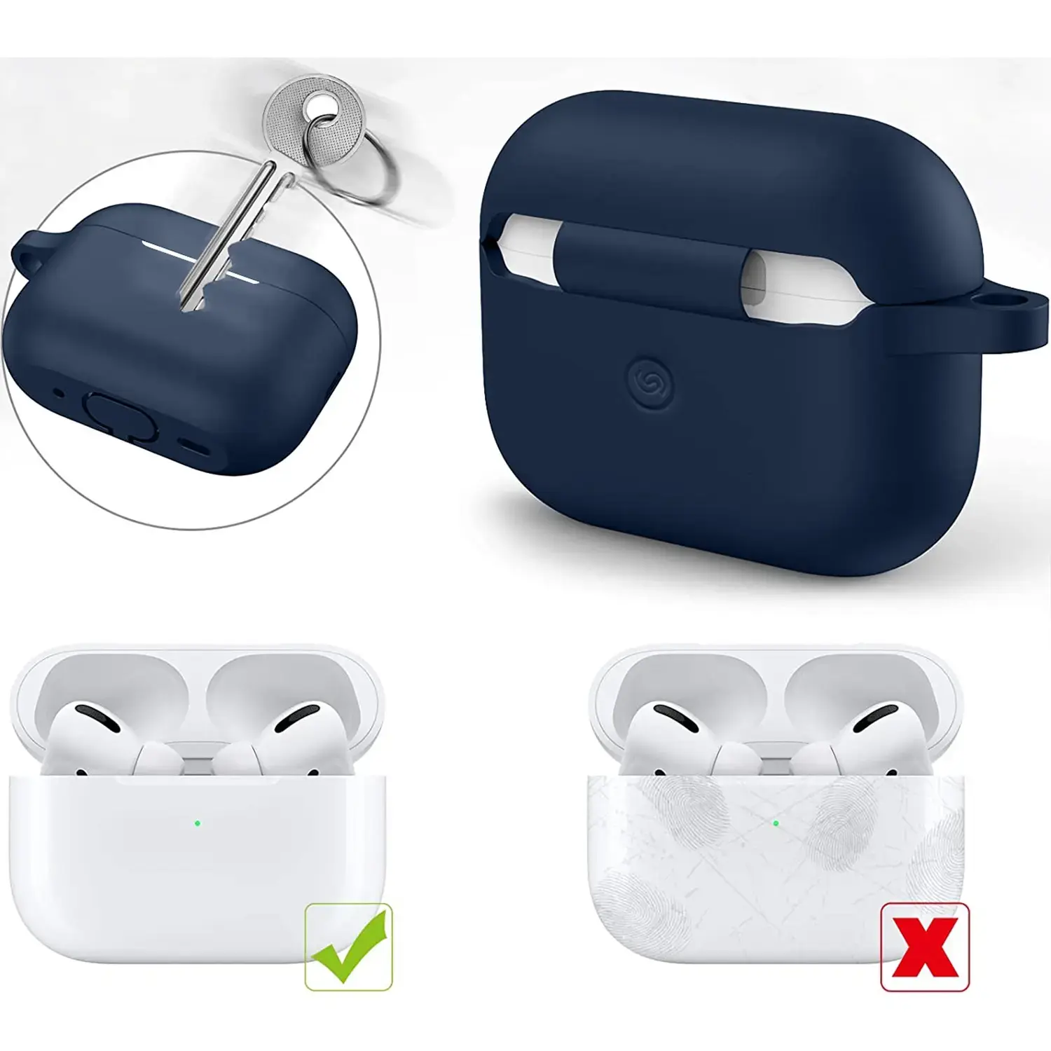 SaharaCase - Case for Apple AirPods Pro 2 (2nd Generation 2022) - Navy