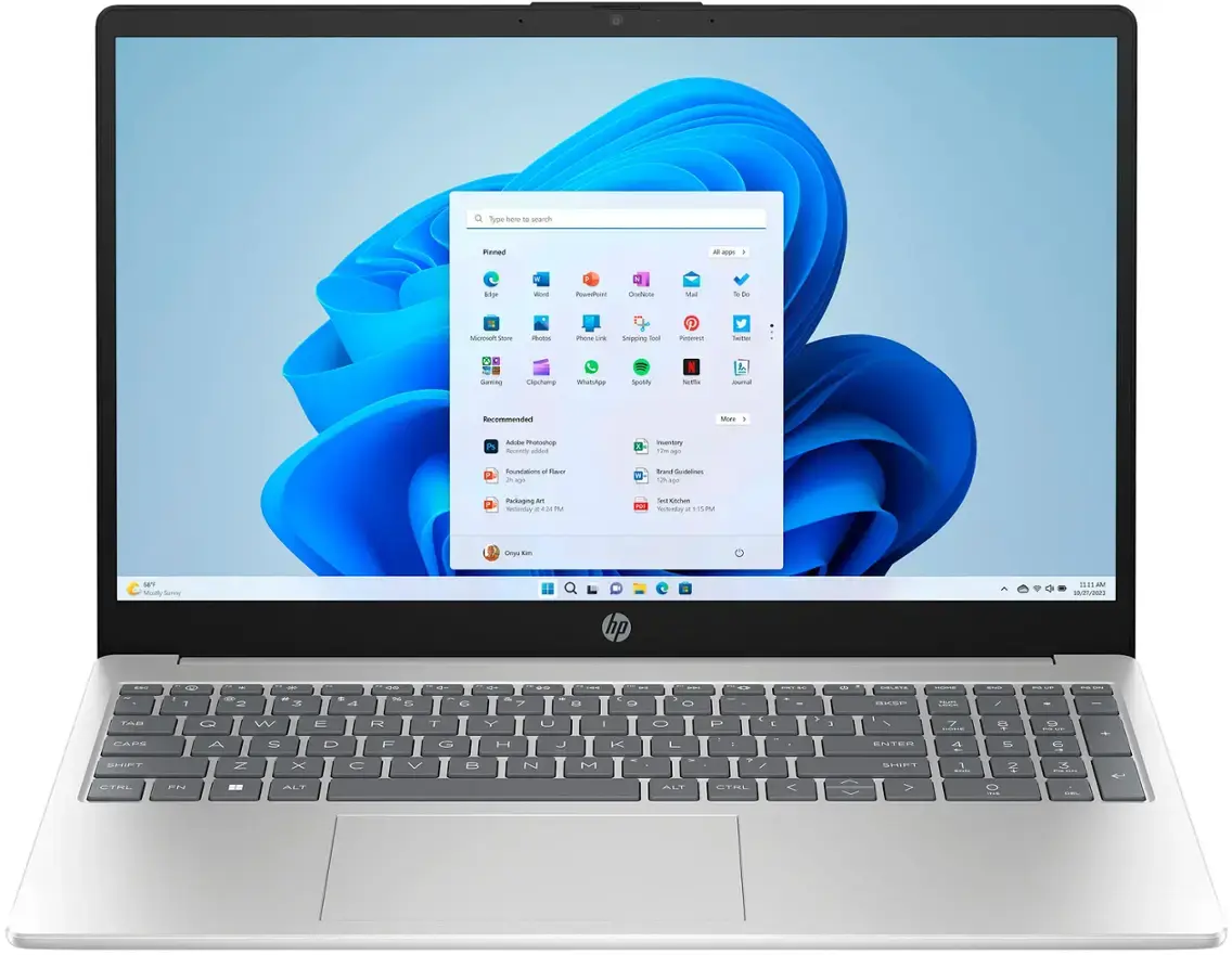 HP - 15.6" Touch-Screen Laptop - Intel Core i3 - 8GB Memory - 256GB SSD - Natural Silver-15.6 inches-Intel 12th Generation Core i3-8 GB Memory-256 GB-Natural Silver