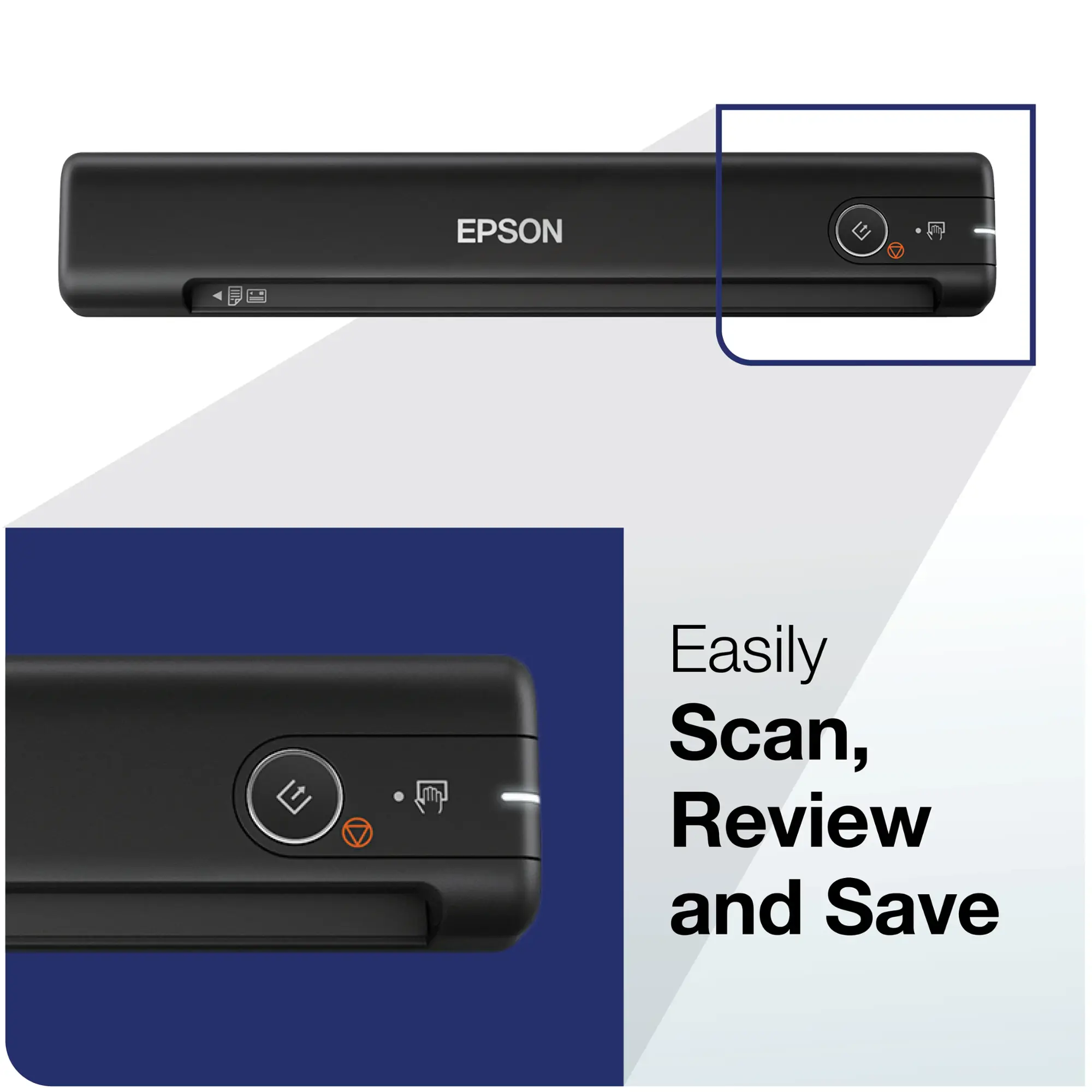 Epson - WorkForce ES-50 Mobile Color Sheetfed Document Scanner - Black-Black