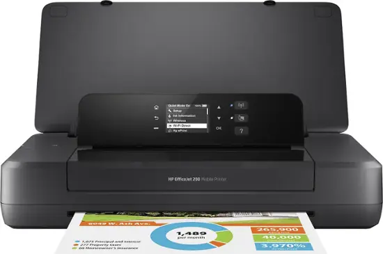 HP - Office Jet 200 Mobile Inkjet Printer - Black-Black