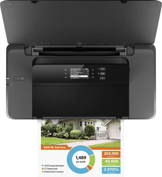 HP - Office Jet 200 Mobile Inkjet Printer - Black-Black