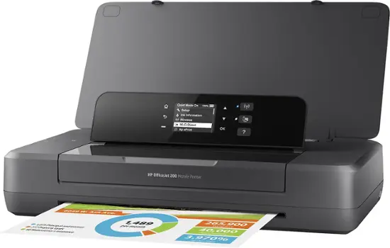 HP - Office Jet 200 Mobile Inkjet Printer - Black-Black