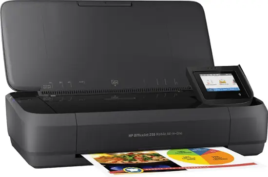 HP - OfficeJet 250 Mobile Wireless All-In-One Inkjet Printer - Black