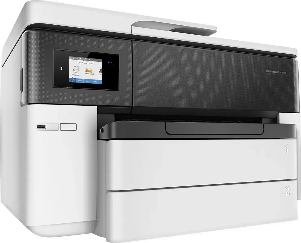 HP - Office Jet Pro 7740 Wireless All-In-One Inkjet Printer - White-White