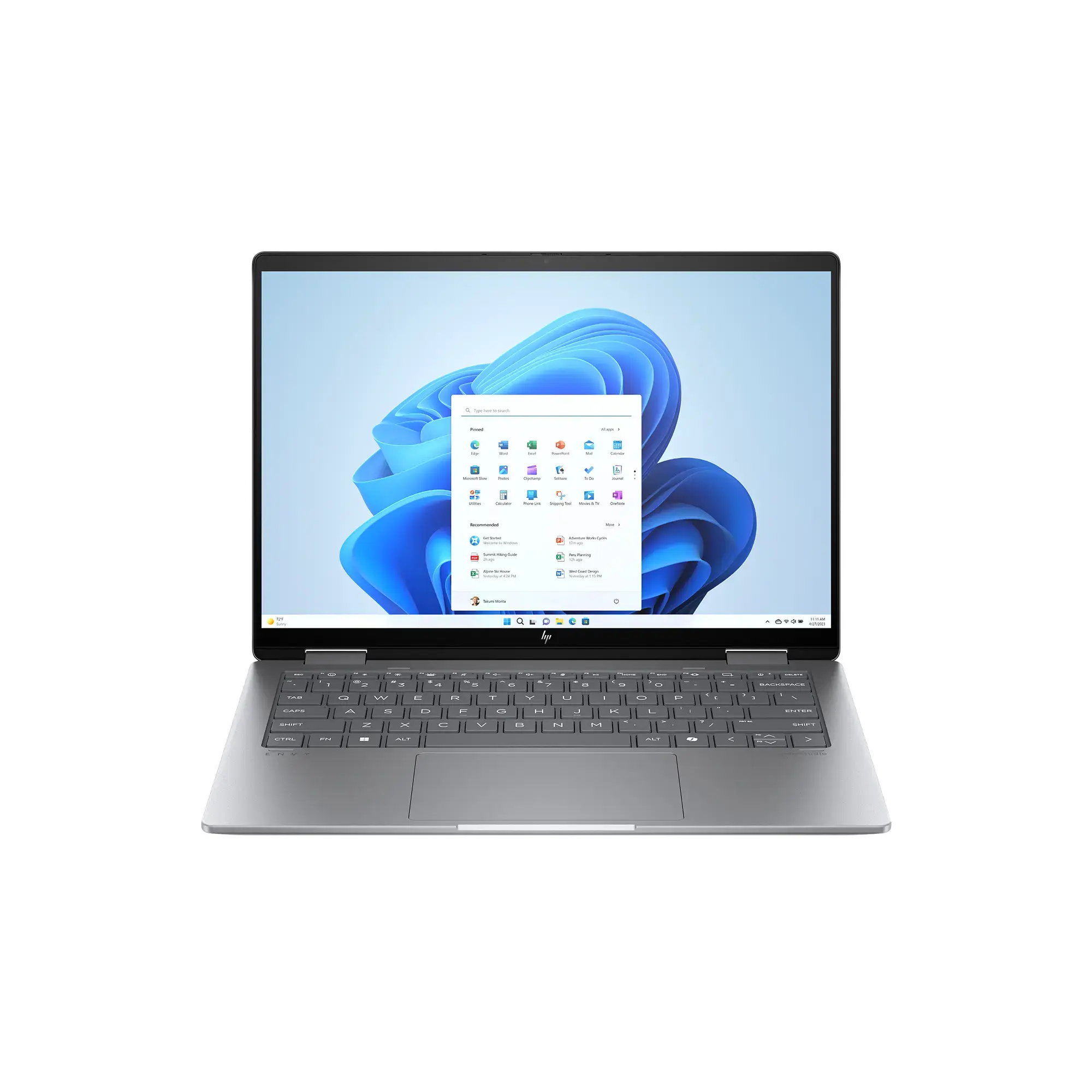 HP - Envy 2-in-1 14" 2K Touch-Screen Laptop - Intel Core Ultra 7 - 32GB Memory - 1TB SSD - Meteor Silver