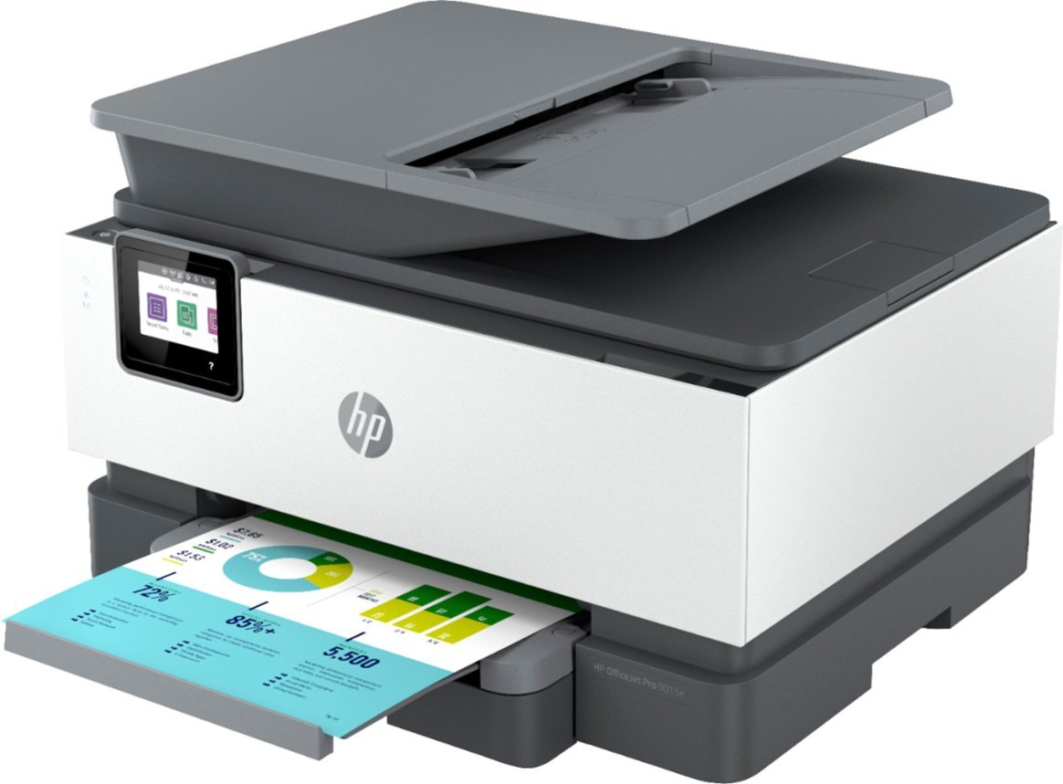 HP - OfficeJet Pro 9015e Wireless All-In-One Inkjet Printer with 6 months of Instant Ink Included with HP+ - White-White