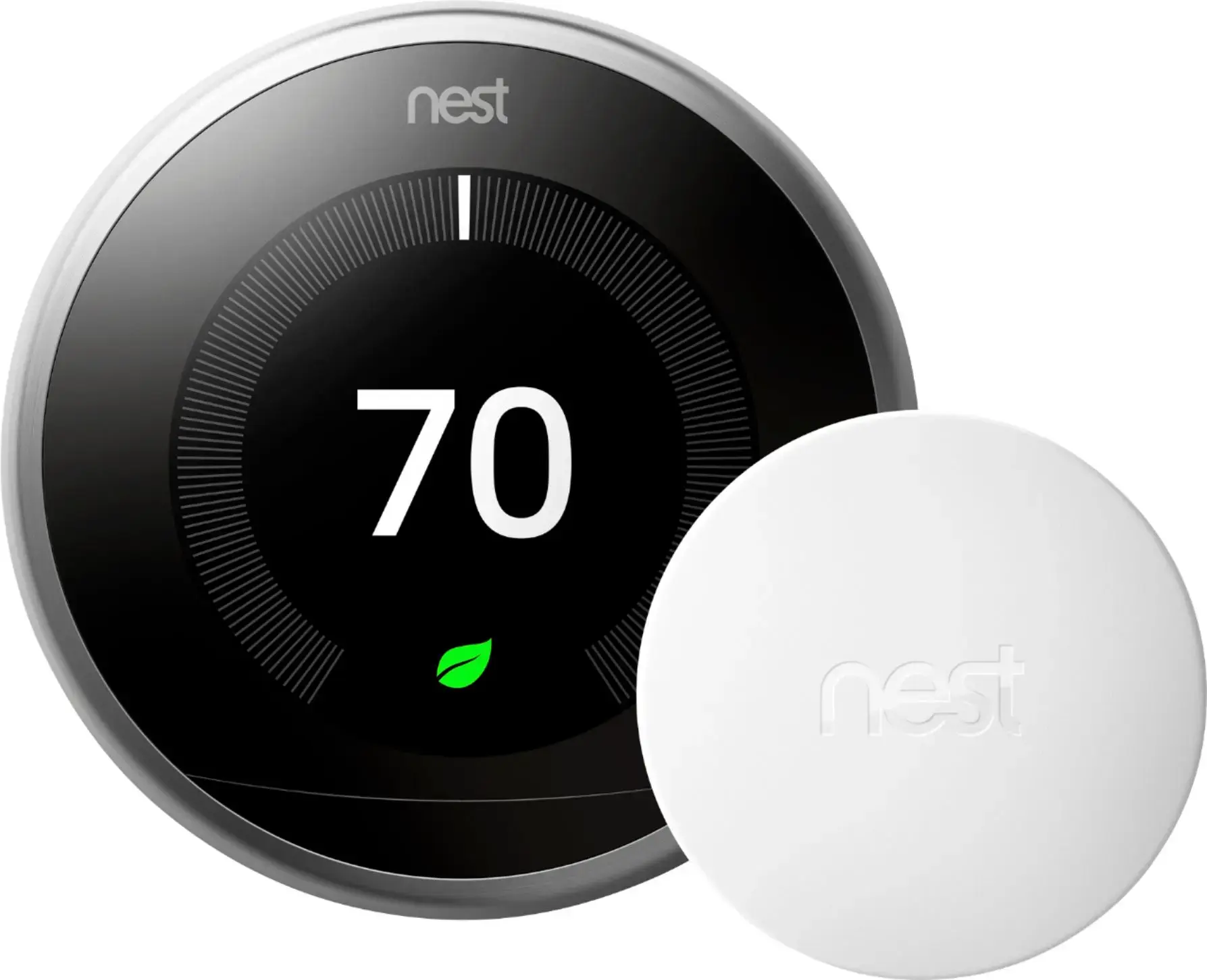 Google - Nest Temperature Sensor - White-White