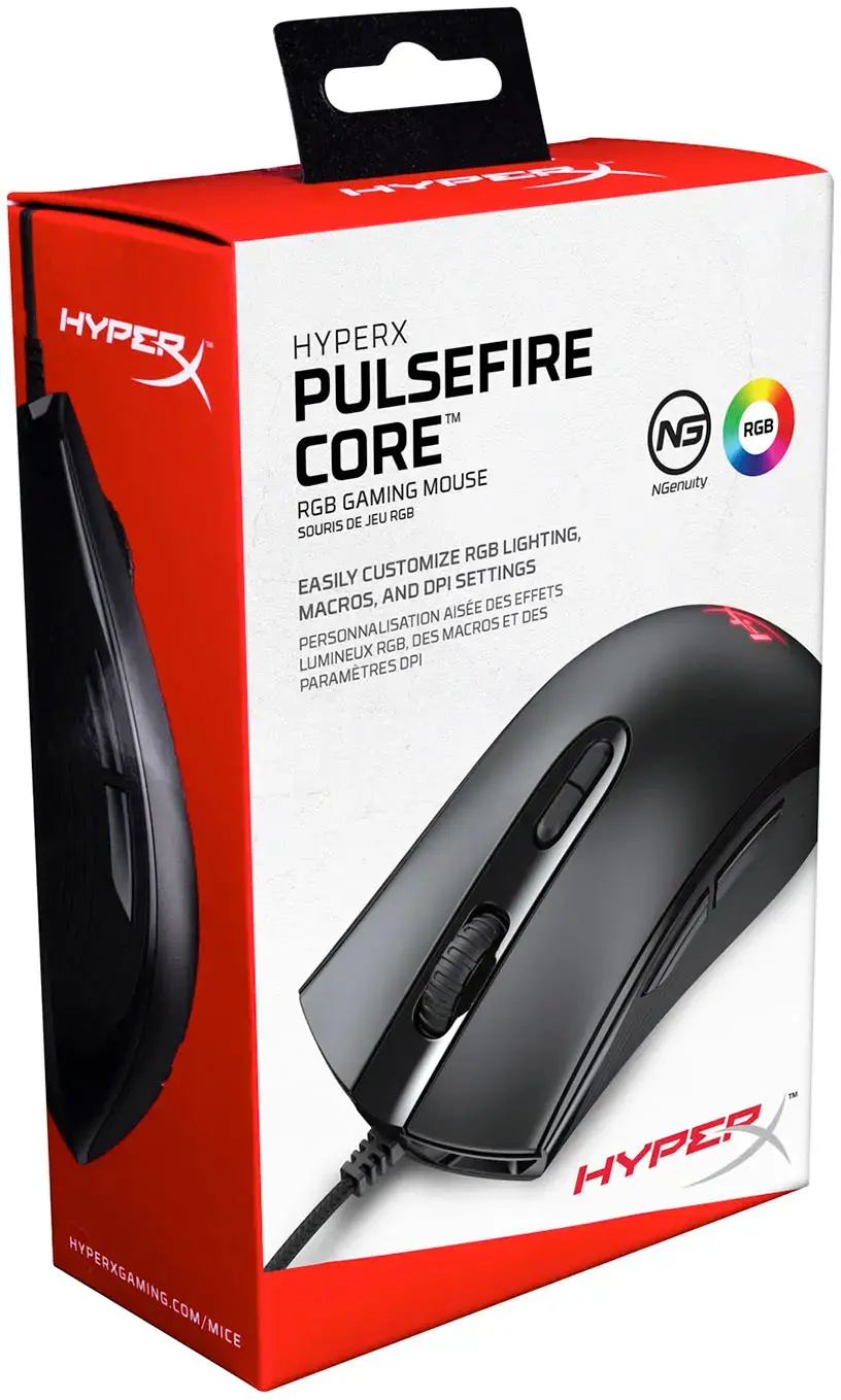 HyperX - Pulsefire Core Wired Optical Gaming Mouse with RGB Lighting - Black